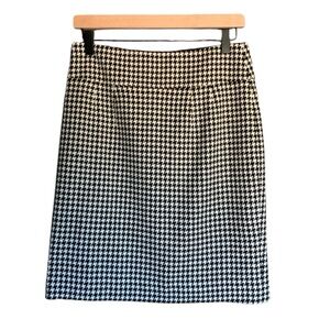 Banana Republic womens skirt houndstooth midi size 4 academia office preppy